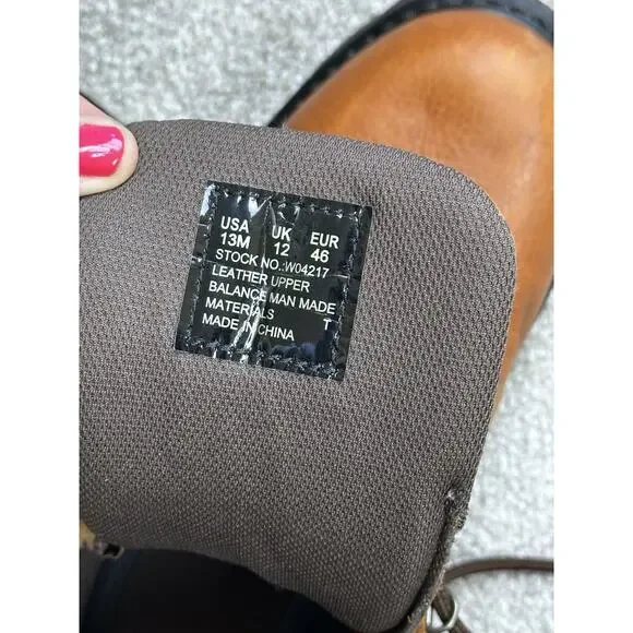 Wolverine Work Boots Mens 13M Brown Leather Lace Up Combat W04217 Slip Resistant - Picture 3 of 12